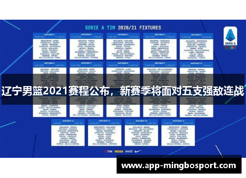 辽宁男篮2021赛程公布，新赛季将面对五支强敌连战